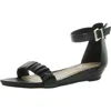 Kenneth Cole Reaction Great Scrunch Womens Square Open Toe Casual Slingback Sandals In Black