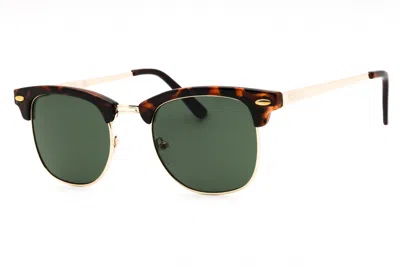 Kenneth Cole Reaction Kc1330 Clubmaster-style Sunglasses In Brown