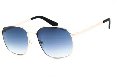 Kenneth Cole Reaction Kc2970 Gradient Lens Aviator Sunglasses In Gold
