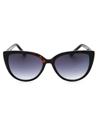 Kenneth Cole Reaction Kc2979 Mini Cat Eye Sunglasses For Women In Black