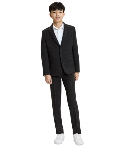 Kenneth Cole Reaction Kids' Kenneth Cole Boys' 8-20 Window Black Suit