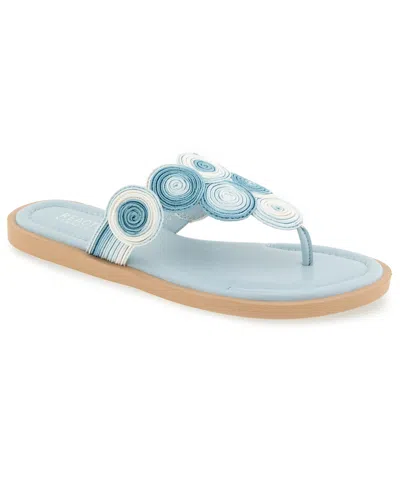 Kenneth Cole Reaction Kenneth Cole Reacton Women's Spiraling Thong Flat Sandals In Multi