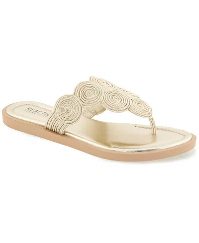 Kenneth Cole Reaction Kenneth Cole Reacton Women's Spiraling Thong Flat Sandals In Neutral