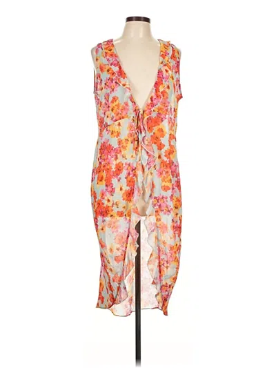 Pre-owned Kenneth Cole Reaction Kimono In Orange