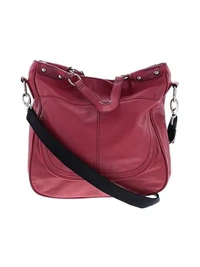 Pre-owned Kenneth Cole Reaction Leather Crossbody Bag In Burgundy