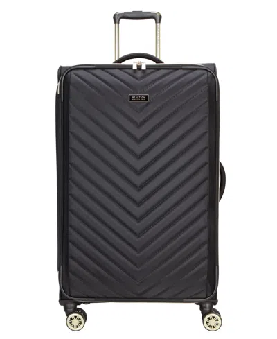 Kenneth Cole Reaction Lexington Large Expandable Softside Check-in Spinner In Black