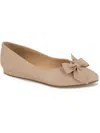 Kenneth Cole Reaction Lily Bow Womens Faux Leather Pointed Toe Loafers In Brown