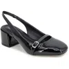 Kenneth Cole Reaction Lindy Womens Block Heel Man Made Slingback Heels In Black