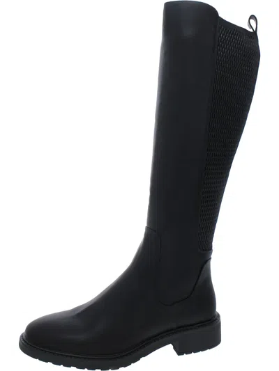 Kenneth Cole Reaction Lionel Womens Faux Leather Tall Knee-high Boots In Black