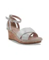 Kenneth Cole Reaction Little And Big Girls Anastasia Charlie Cork Wedge Shoe In White