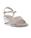 Kenneth Cole Reaction Little And Big Girls Cinderella Shine Almond Toe Heels In Gold