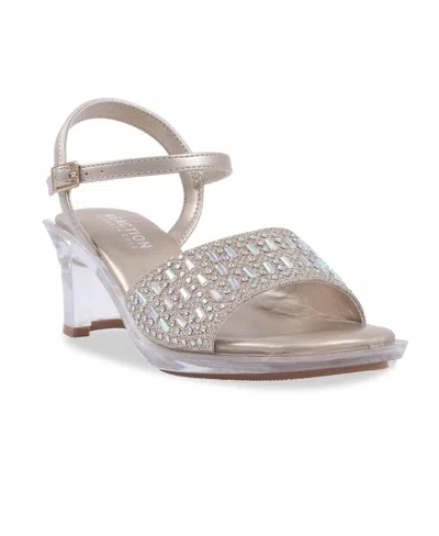 KENNETH COLE REACTION LITTLE AND BIG GIRLS CINDERELLA SHINE ALMOND TOE HEELS