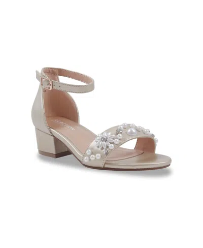 Kenneth Cole Reaction Kids' Little And Big Girls Cultivated Pearl Farah Heel Sandal In Gold