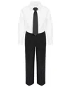 Kenneth Cole Reaction Little Boys Shirt, Pant, And Tie, 3 Piece Set In Black
