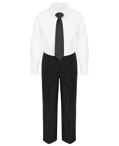 Kenneth Cole Reaction Kids' Little Boys Shirt, Pant, And Tie, 3 Piece Set In Black