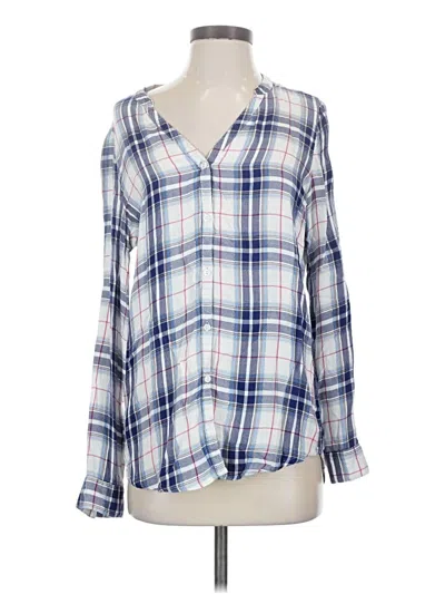 Pre-owned Kenneth Cole Reaction Long Sleeve Blouse In Blue