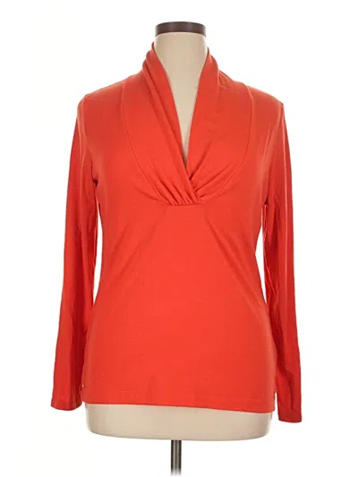 Pre-owned Kenneth Cole Reaction Long Sleeve Blouse In Orange