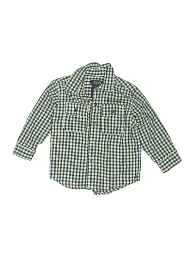Pre-owned Kenneth Cole Reaction Kids' Long Sleeve Button Down Shirt In Green