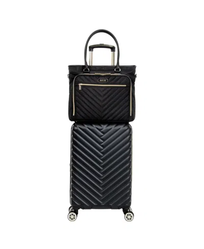 KENNETH COLE REACTION MADISON SQUARE HARDSIDE CHEVRON EXPANDABLE LUGGAGE, 2-PIECE 20" CARRY-ON AND TOTE