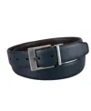 Kenneth Cole Reaction Men's 2-in-1 Modern Reversible Stretch Dress Belt In Navy Blue,brown