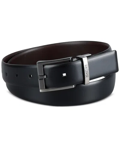 Kenneth Cole Reaction Men's Calf-grain Reversible Belt In Black,brown