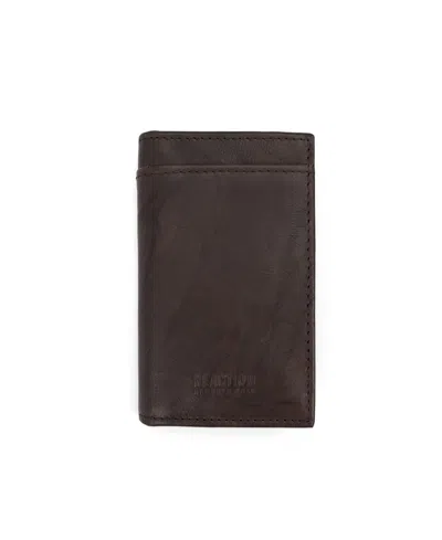 Kenneth Cole Reaction Men's Duo-fold Magnetic Wallet In Brown