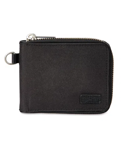Kenneth Cole Reaction Men's Rfid Zip Around Wallet In Black