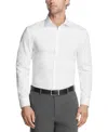 Kenneth Cole Reaction Mens Button Cotton Stretch Button-down Shirt In White
