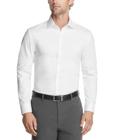 Kenneth Cole Reaction Men's Slim-fit Flex Stretch Dress Shirt In White