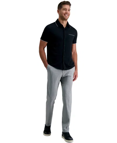 Kenneth Cole Reaction Men's Slim-fit Stretch Check Dress Pants In Gray