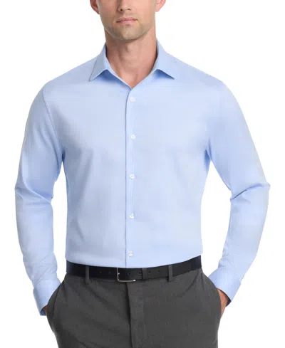 Kenneth Cole Reaction Men's Slim Fit Stretch Dress Shirt In Blue