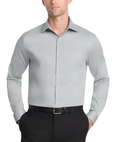 Kenneth Cole Reaction Men's Slim Fit Stretch Dress Shirt In Gray