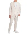 Kenneth Cole Reaction Cork Mens Slub Linen Two-button Suit In Neutral