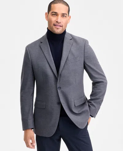 Kenneth Cole Reaction Men's Slim-fit Techni-cole Plaid Sport Coat In Blue