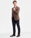 Kenneth Cole Reaction Men's Slim-fit Techni-cole Solid Weave Sport Coat In Brown