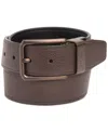 Kenneth Cole Reaction Men's Reversible Pebble Grain Belt In Brown,black