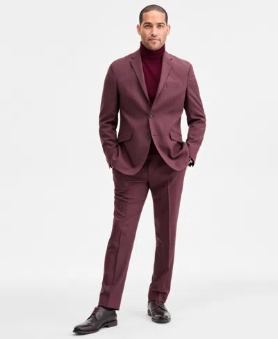 Kenneth Cole Reaction Men's Techni-cole Slim-fit Stretch Suit In Brown