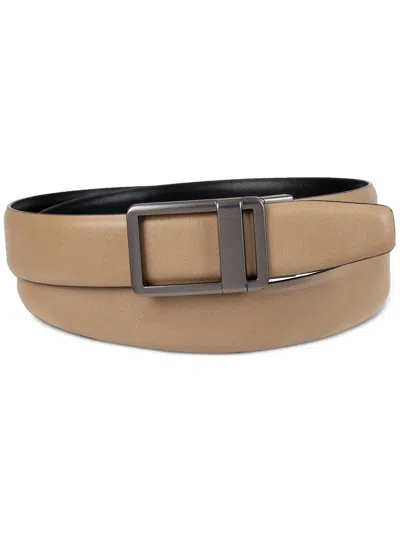 Kenneth Cole Reaction Mens Faux Leather Reversible Dress Belt In Brown