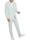Kenneth Cole Reaction Mens Linen Blend 2pc Two-button Suit In Green