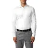 Kenneth Cole Reaction Mens Button Cotton Stretch Button-down Shirt In White