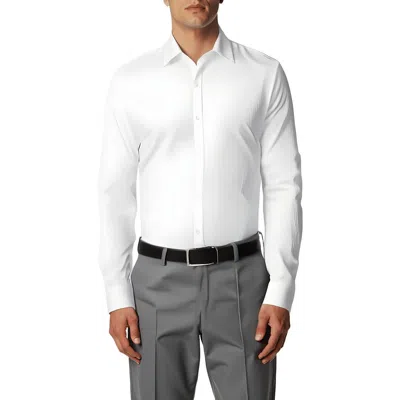KENNETH COLE REACTION MENS SHADOW STRIPE COTTON BUTTON-DOWN SHIRT