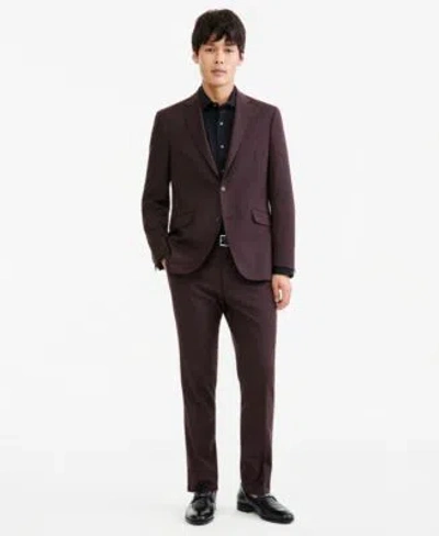 Kenneth Cole Reaction Mens Slim Fit Techni Cole Suit Separates In Brown