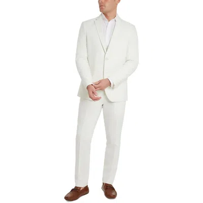 Kenneth Cole Reaction Mens Stretch Linen Two-button Suit In White