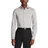Kenneth Cole Reaction Mens Textured Cotton Stretch Button-down Shirt In Grey