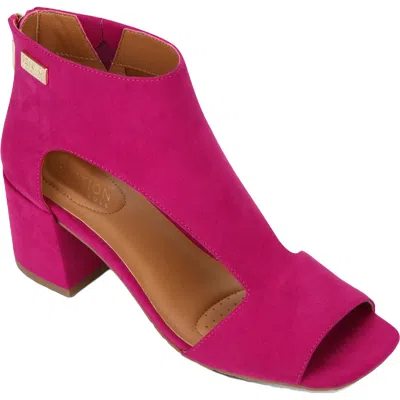 Kenneth Cole Reaction Mix Cut Out Womens Faux Suede T-strap Dress Sandals In Pink
