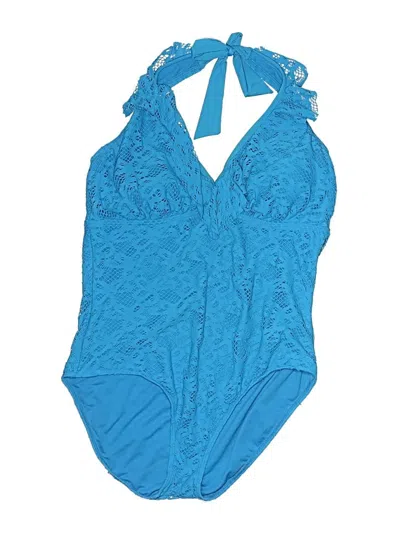 Pre-owned Kenneth Cole Reaction One Piece Swimsuit In Blue