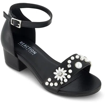 Kenneth Cole Reaction Pearl Farah Womens Embellished Manmade Ankle Strap In Black