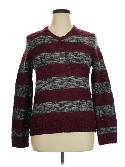 Pre-owned Kenneth Cole Reaction Pullover Sweater In Burgundy