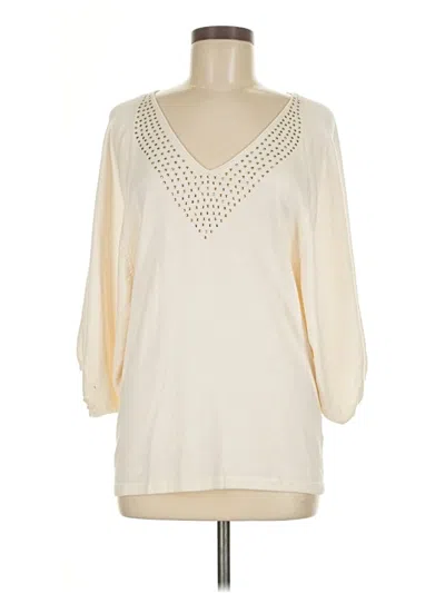 Pre-owned Kenneth Cole Reaction Pullover Sweater In White