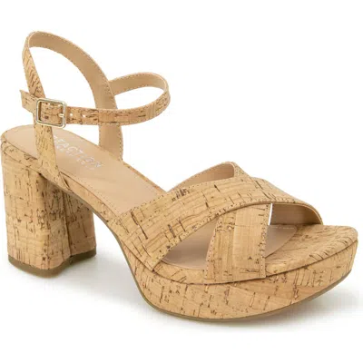 Kenneth Cole Reaction Reeva Platform Sandal In Cork